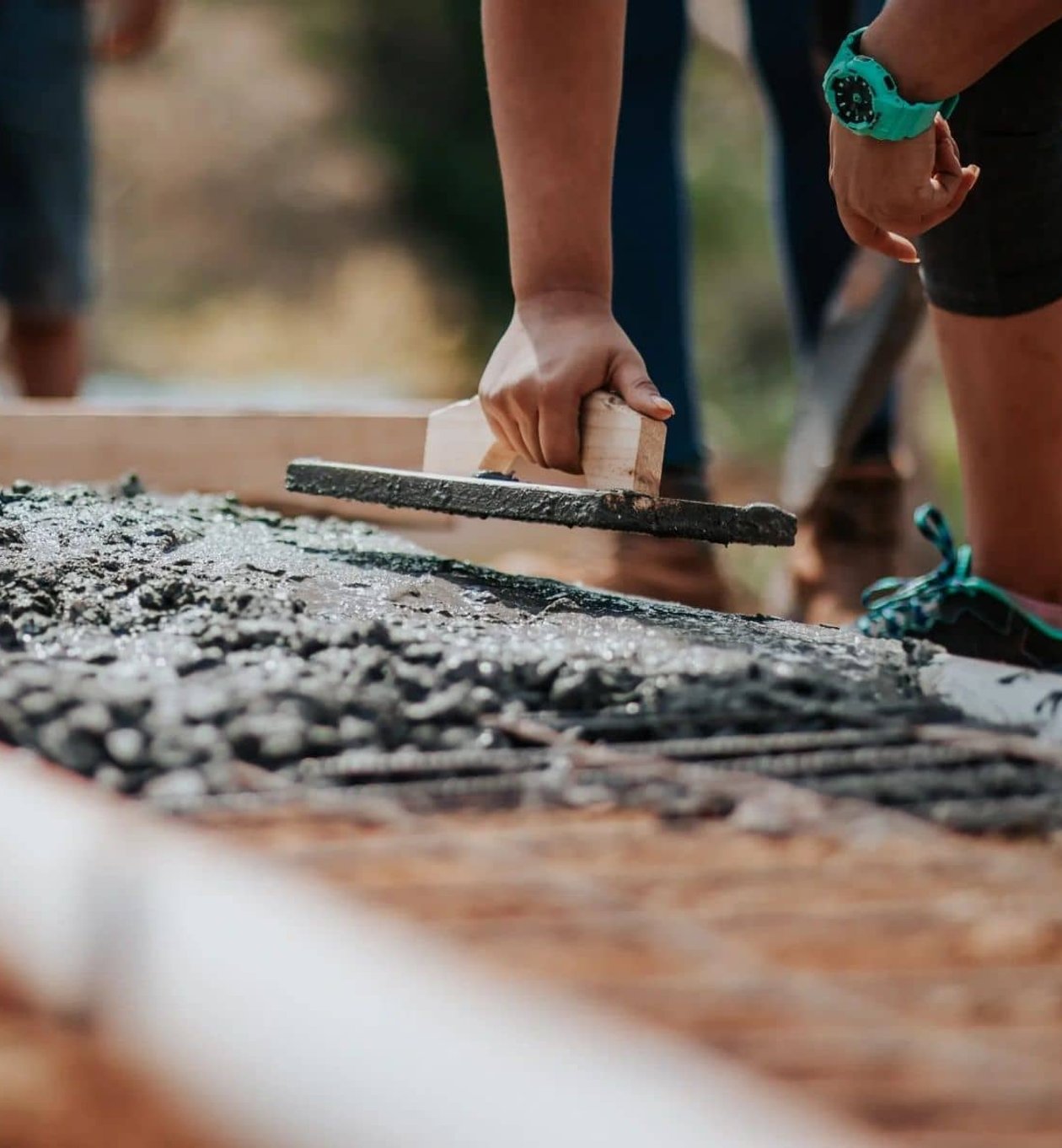 concrete construction team