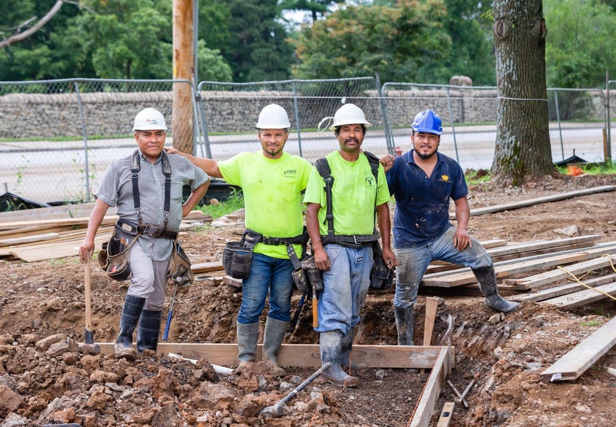 team of construction workers