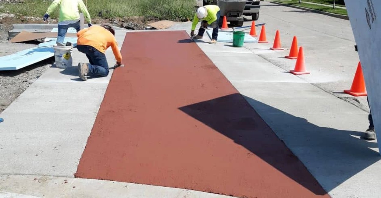 stamped concrete with colors