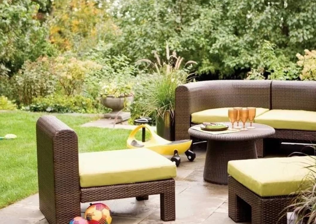 patio with concrete finishing